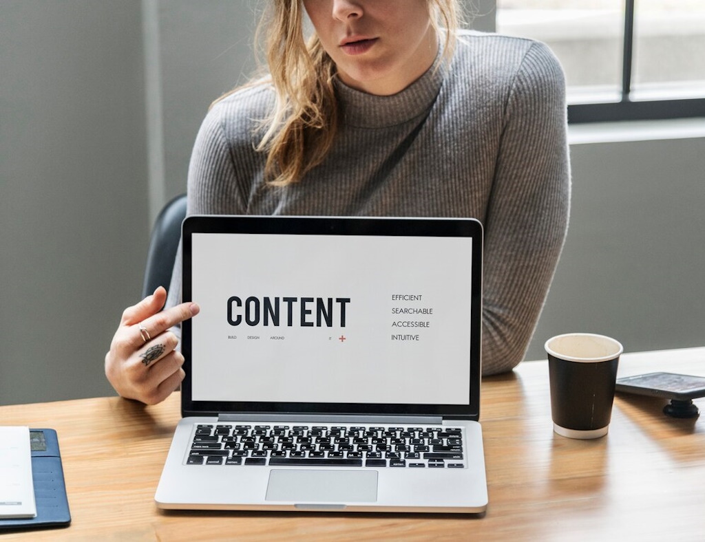 types of content on laptop